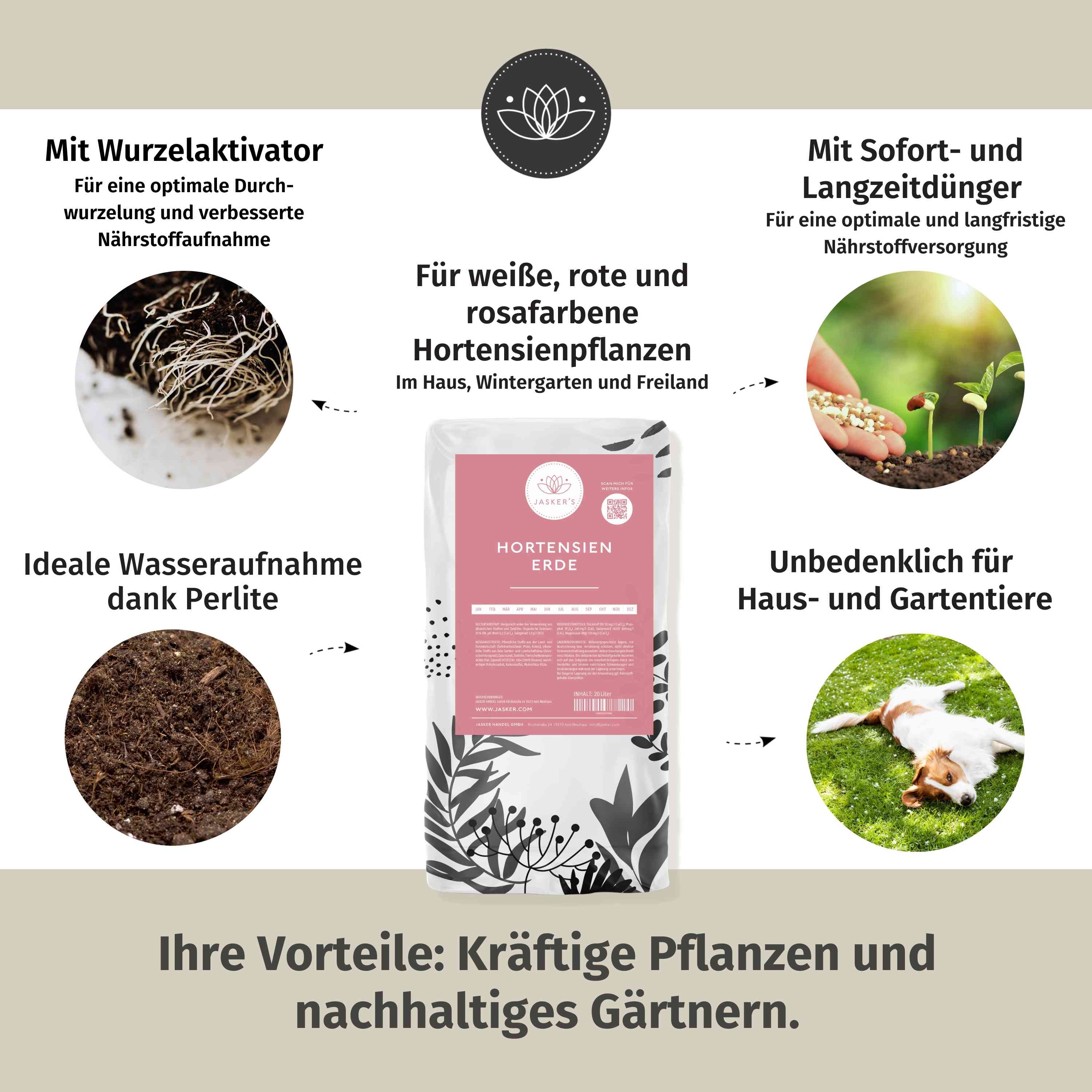 Bio Hortensienerde 60L Rot/Weiß