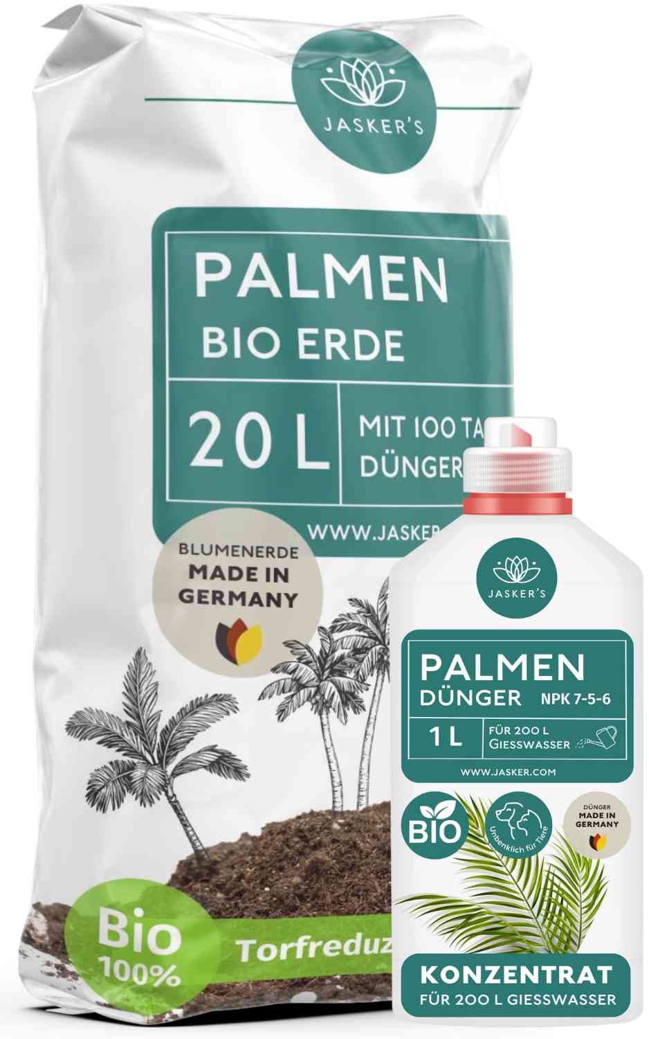 SPARSET Palmenerde Bio + 250ml Palmendünger | Premium Blumenerde Für Palmen