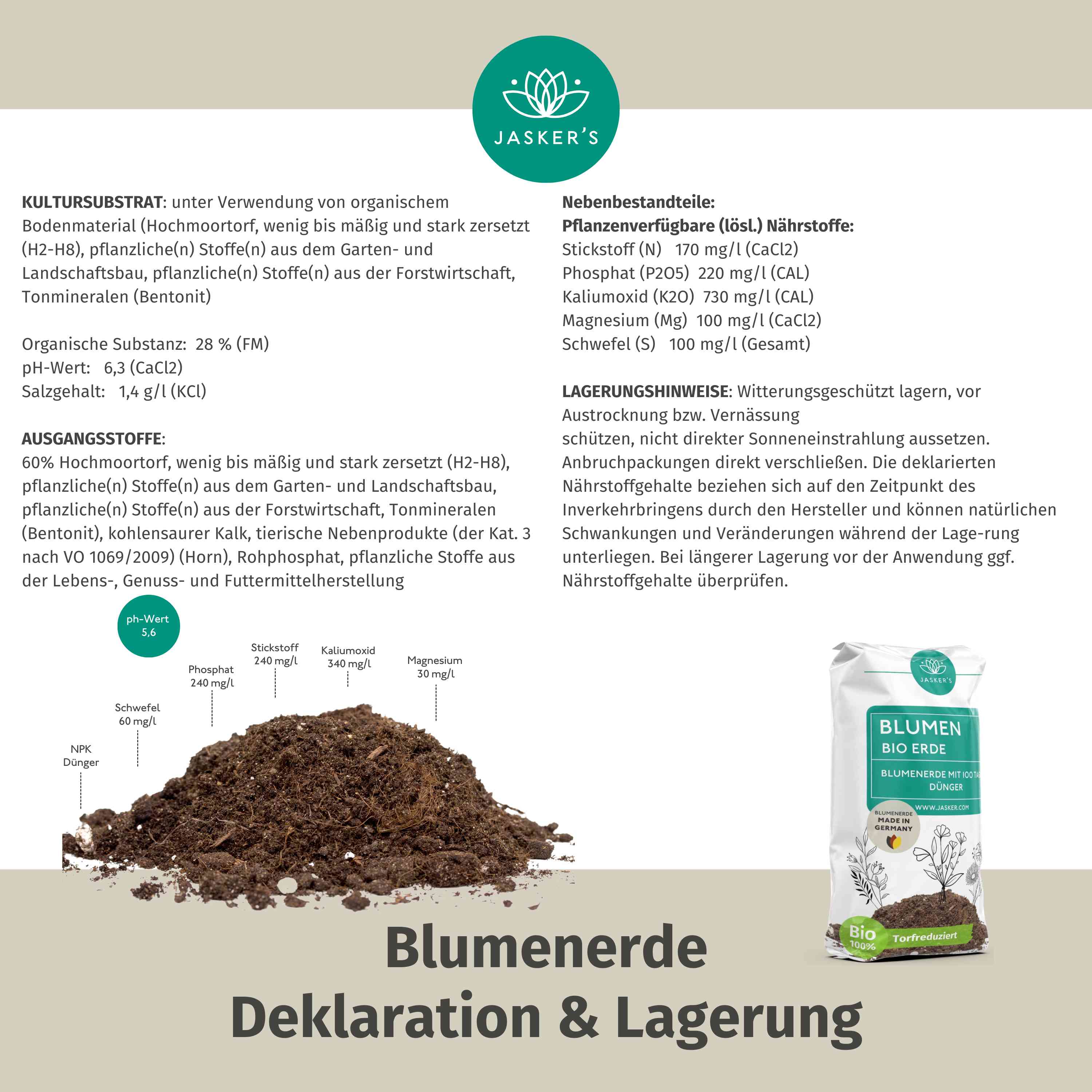 Blumenerde Bio 10 Liter
