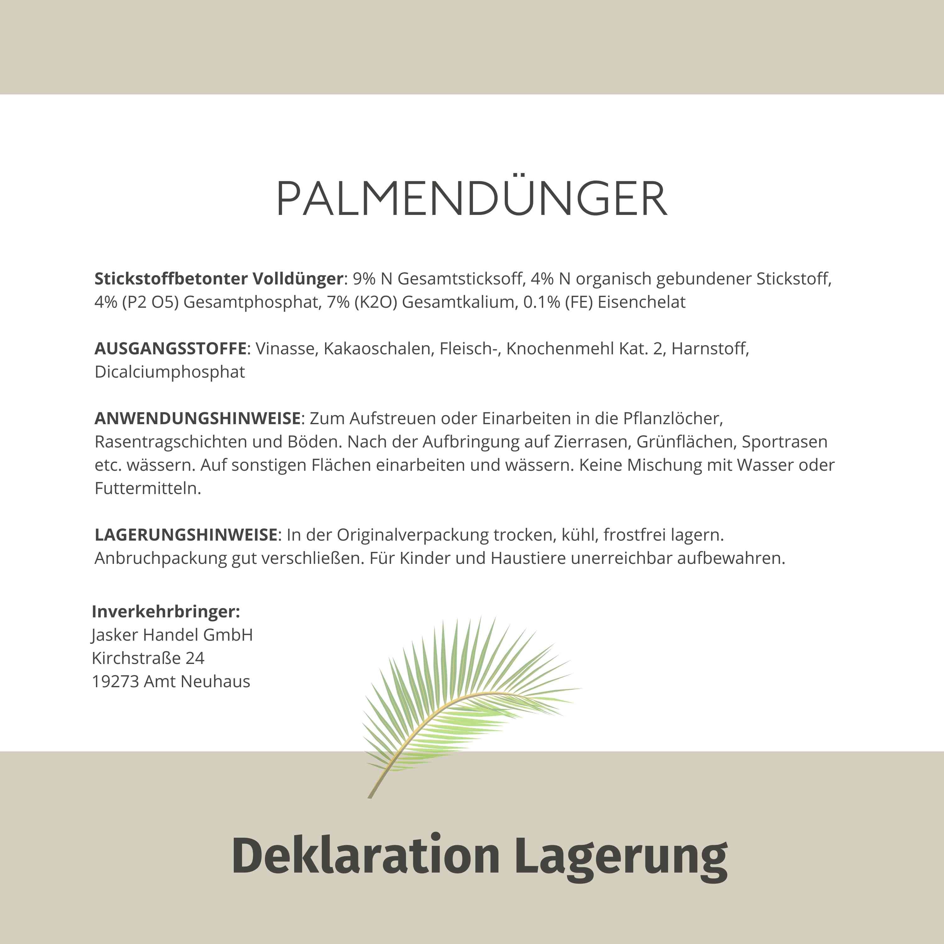 Palmen Dünger Granulat 3Kg - Für alle Palmen-Arten