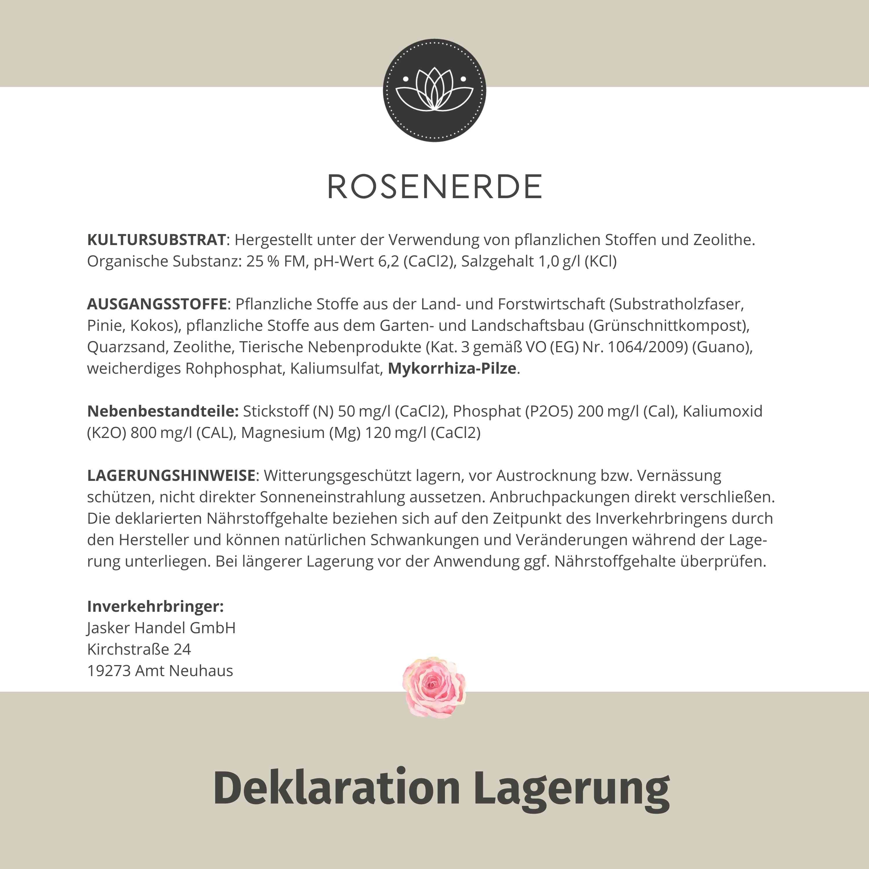 Rosenerde Bio 50 Liter - Blumenerde für Rosen - Erde für Rosen