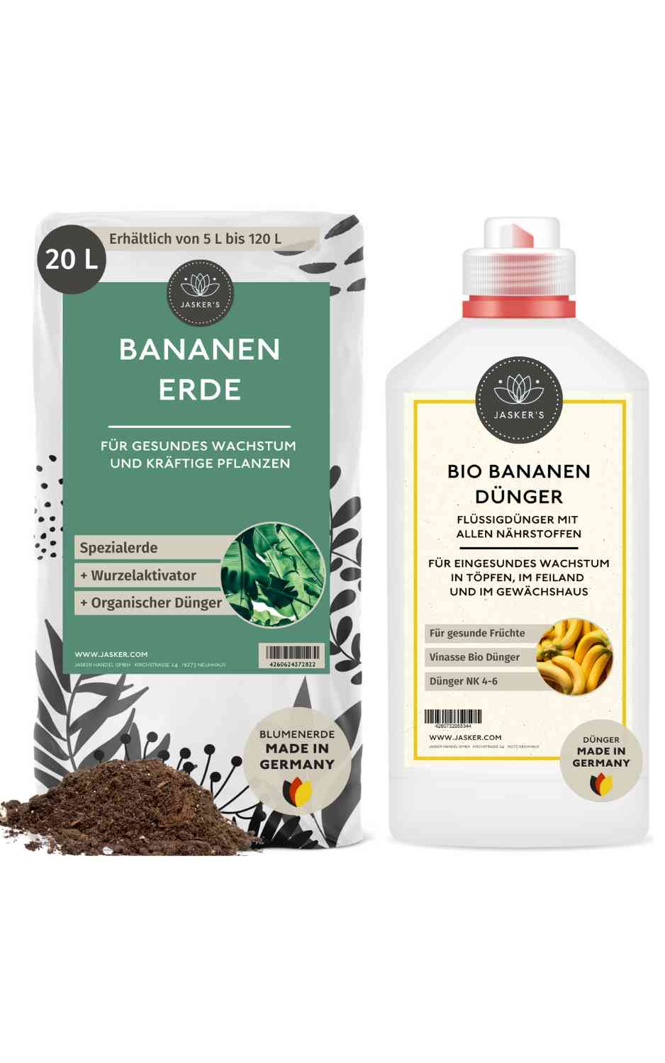 SPARSET Bananenerde 20 L & Bananendünger flüssig 1 L