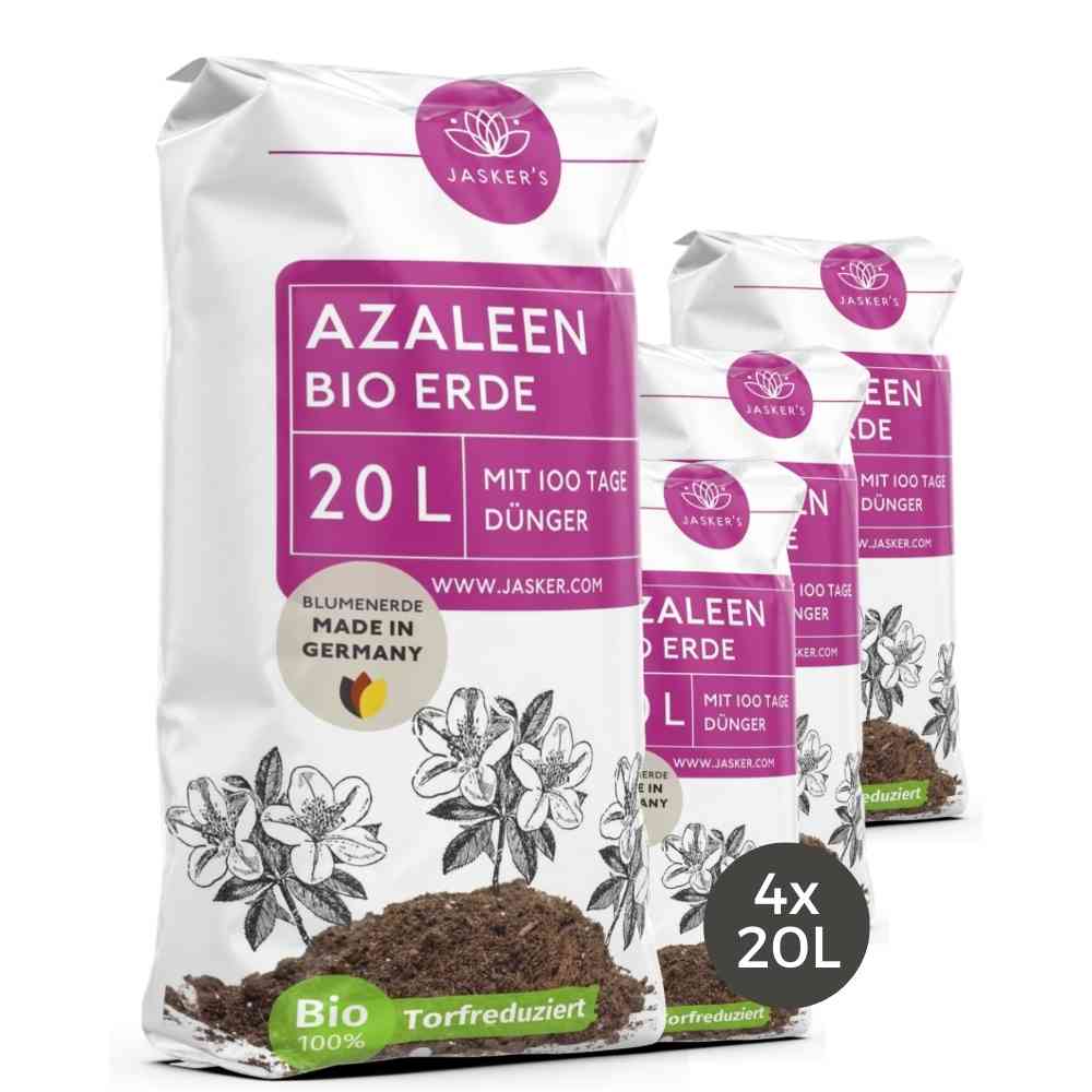 Azaleenerde Bio 80 L - Saure Erde mit 20% weniger Torf für Moorbeetpflanzen - Rhododendronerde