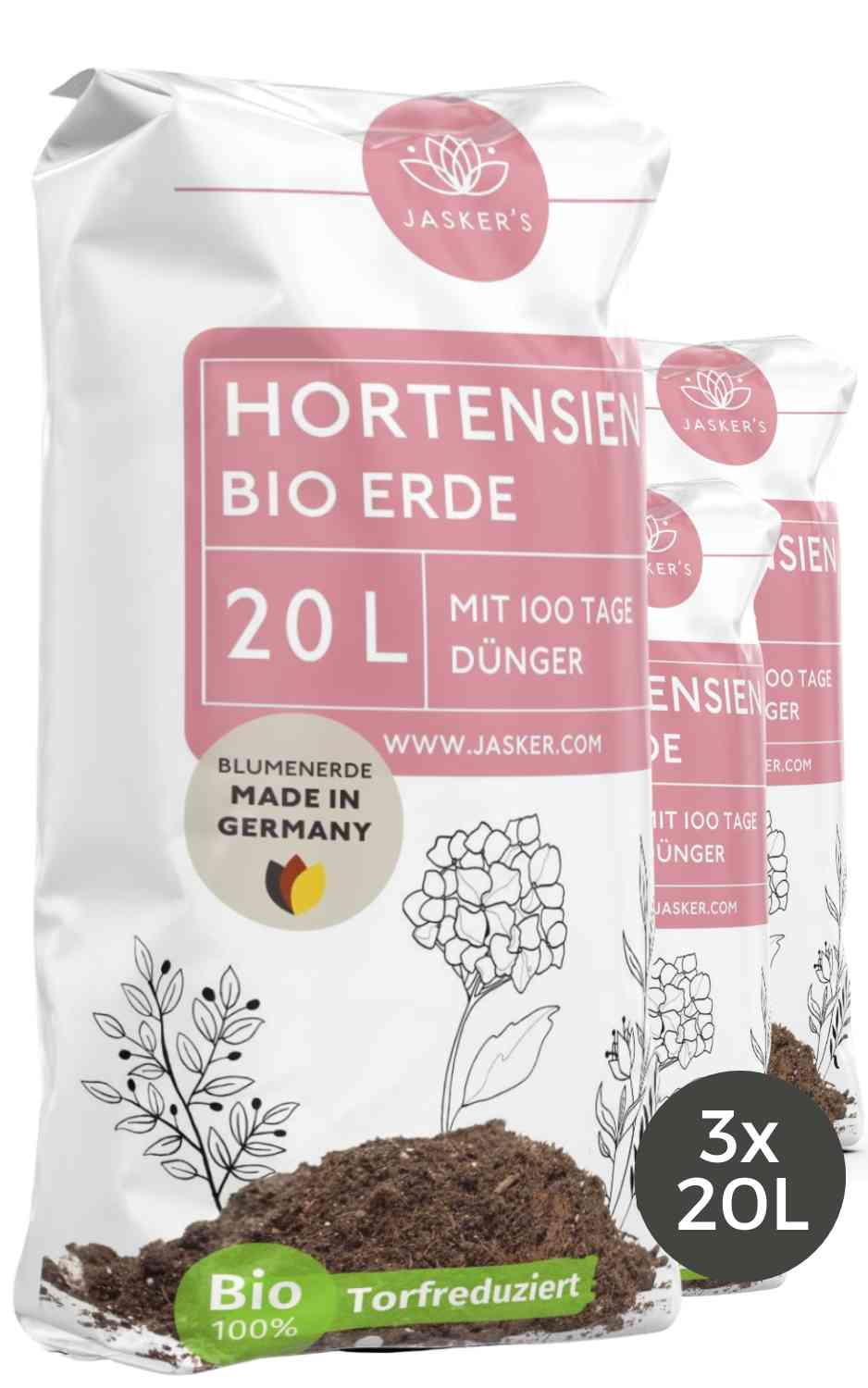 Bio Hortensienerde 60L Rot/Weiß