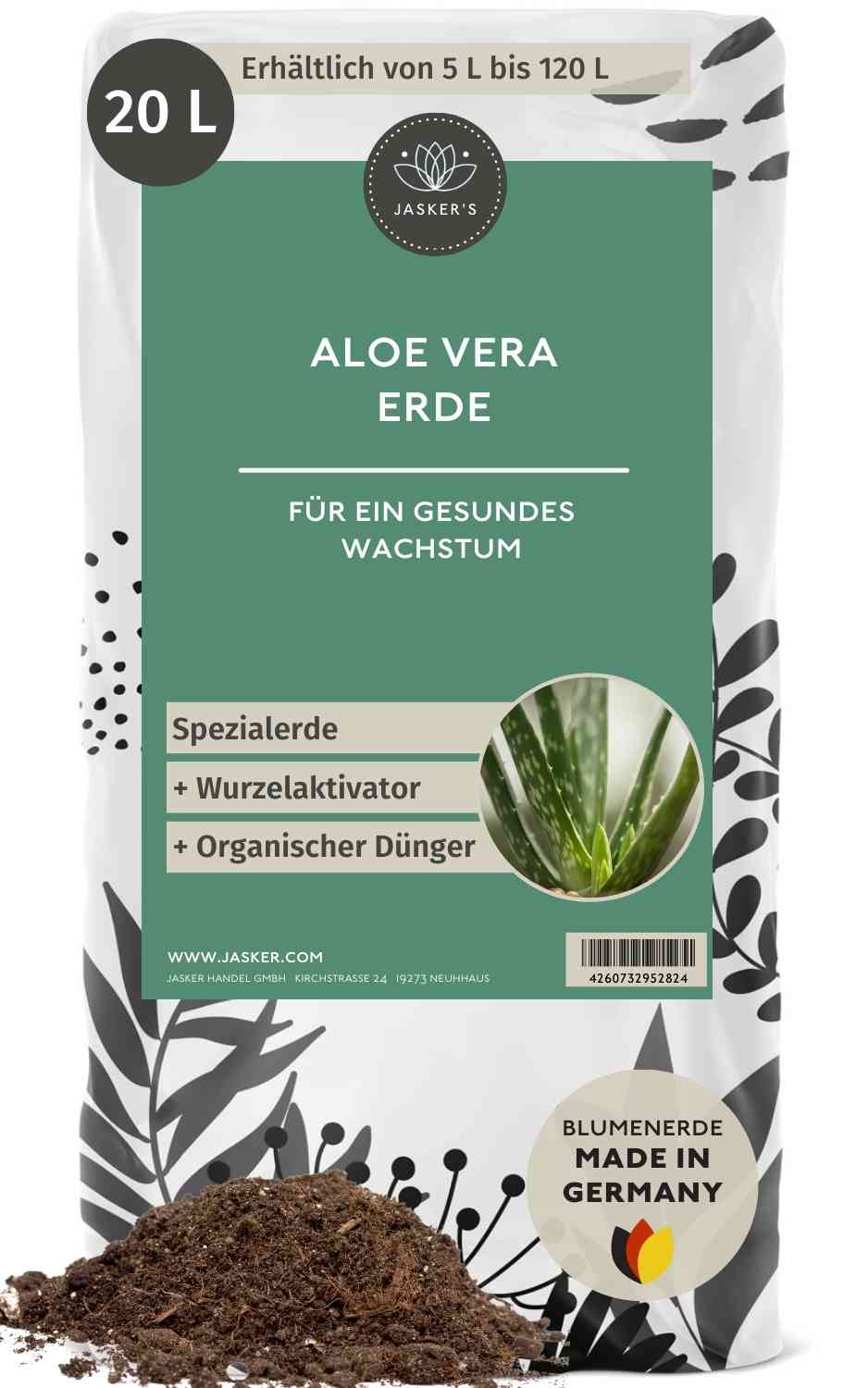 Aloe Vera Erde Mit Dünger 20 L