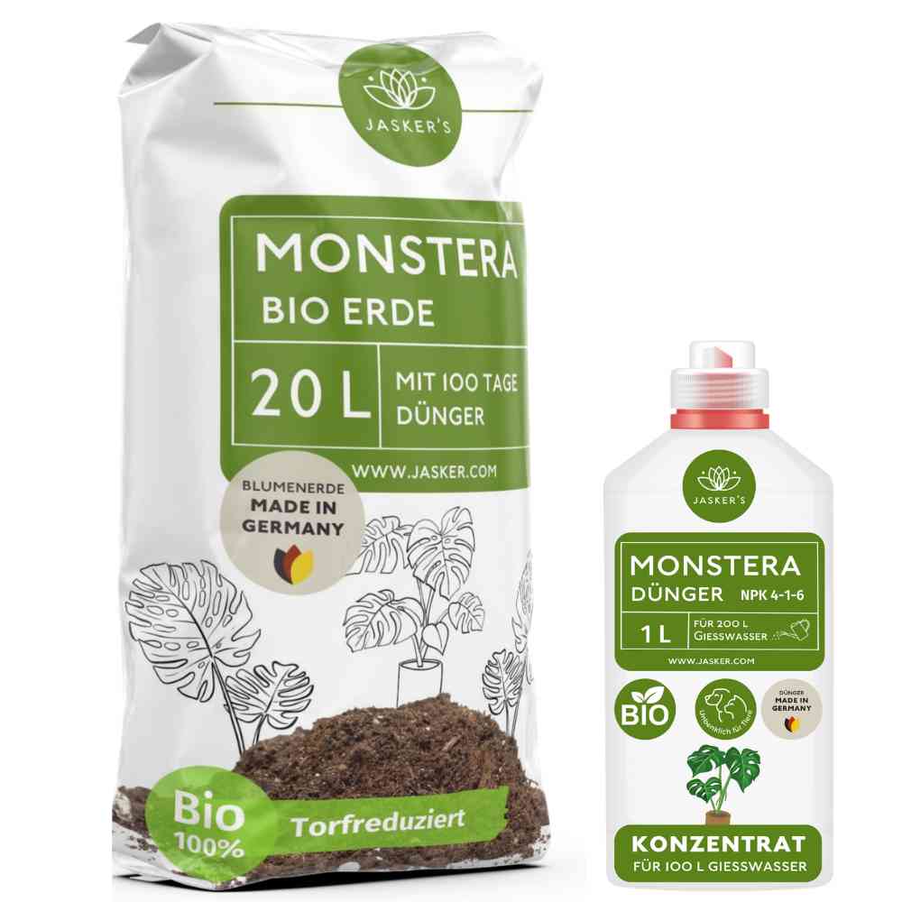 Monstera Erde 20 L + Monstera Flüssigdünger 1 L