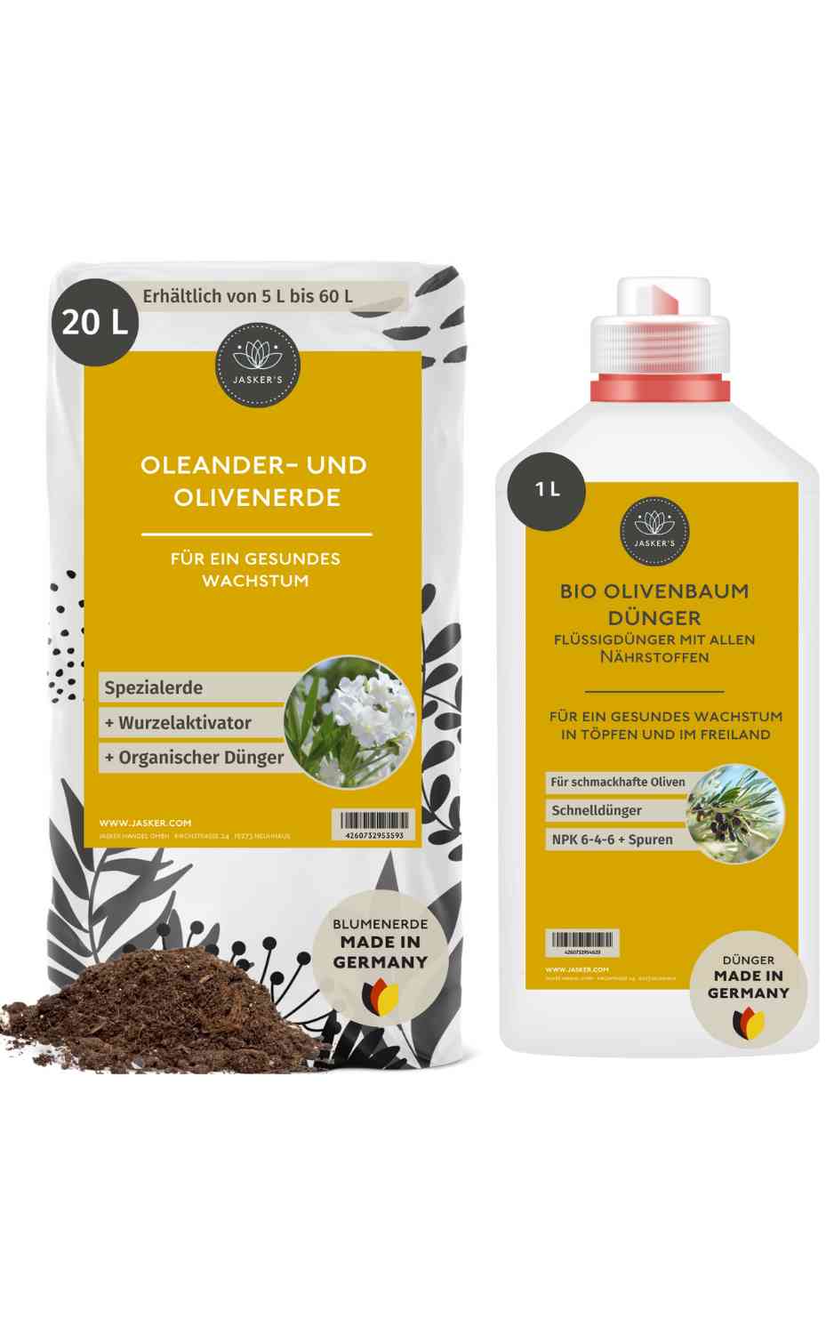 SPARSET Olivenbaum Erde & Oleander Erde 20 L + 1 L Olivenbaum Dünger