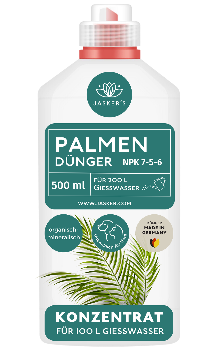 Palmendünger flüssig 500 ml Konzentrat - Dünger für Palmen - Für alle Palmen-Arten