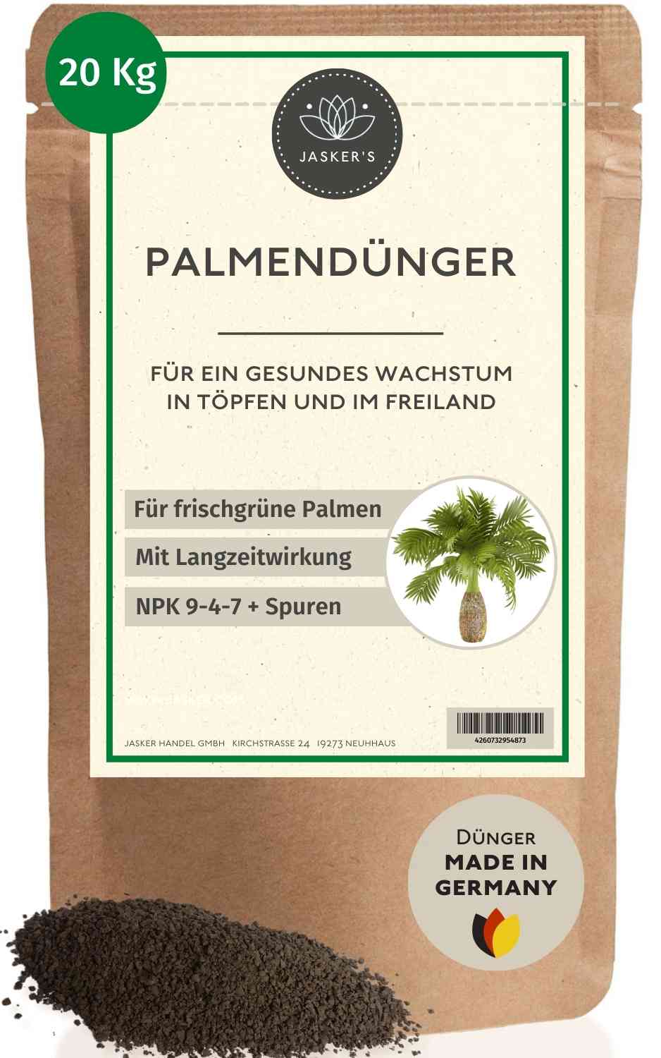 Bio Palmendünger Langzeit 20 Kg Granulat