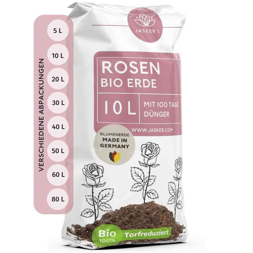 Rosenerde Bio 10 Liter - Blumenerde für Rosen - Erde für Rosen kaufen